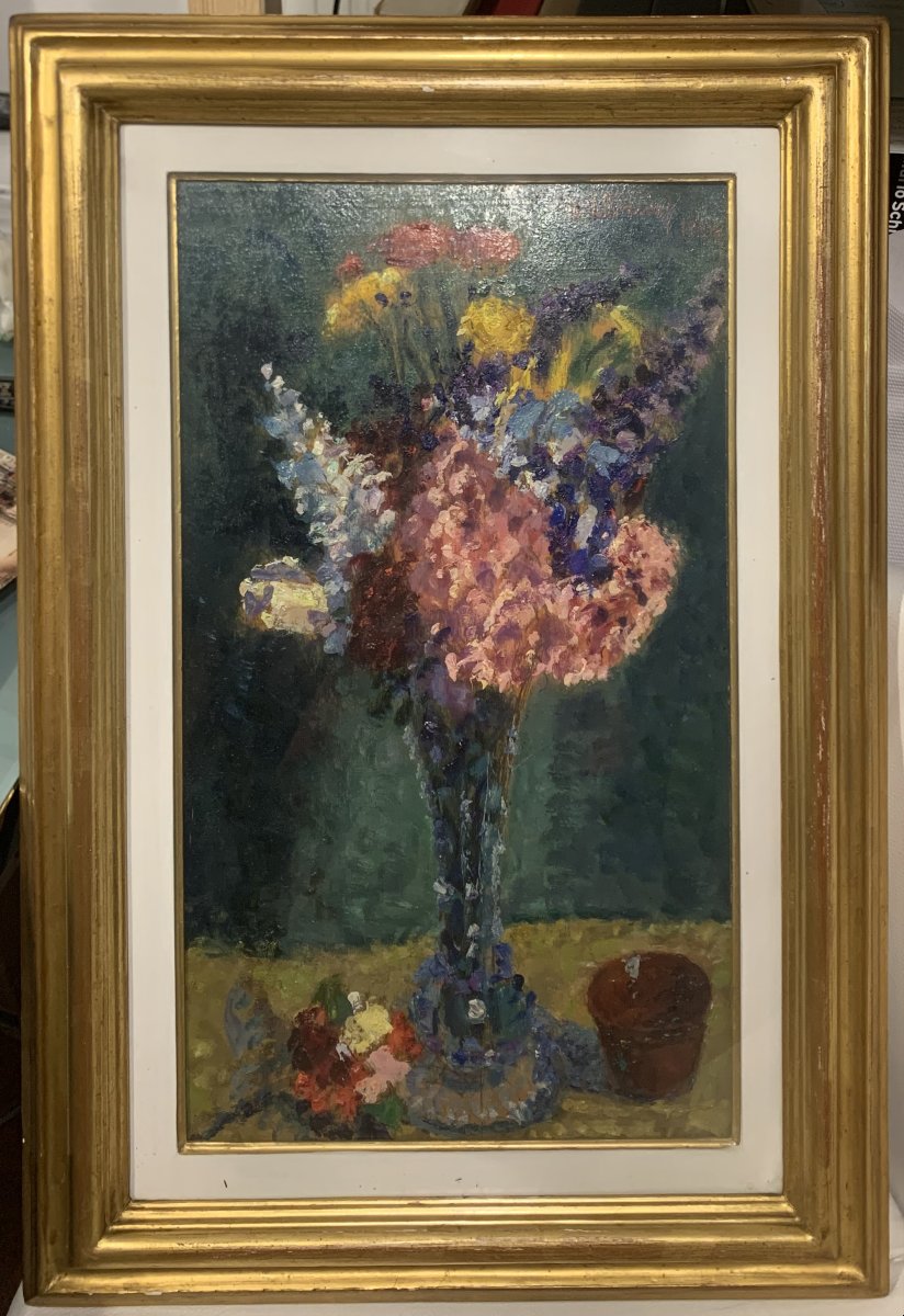 UMBERTO VITTORINI - Natura morta, vaso di fiori  1968