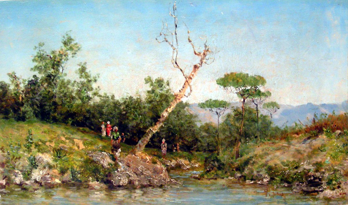 FRANCESCO SAVERIO TORCIA - Lavandaie al fiiume