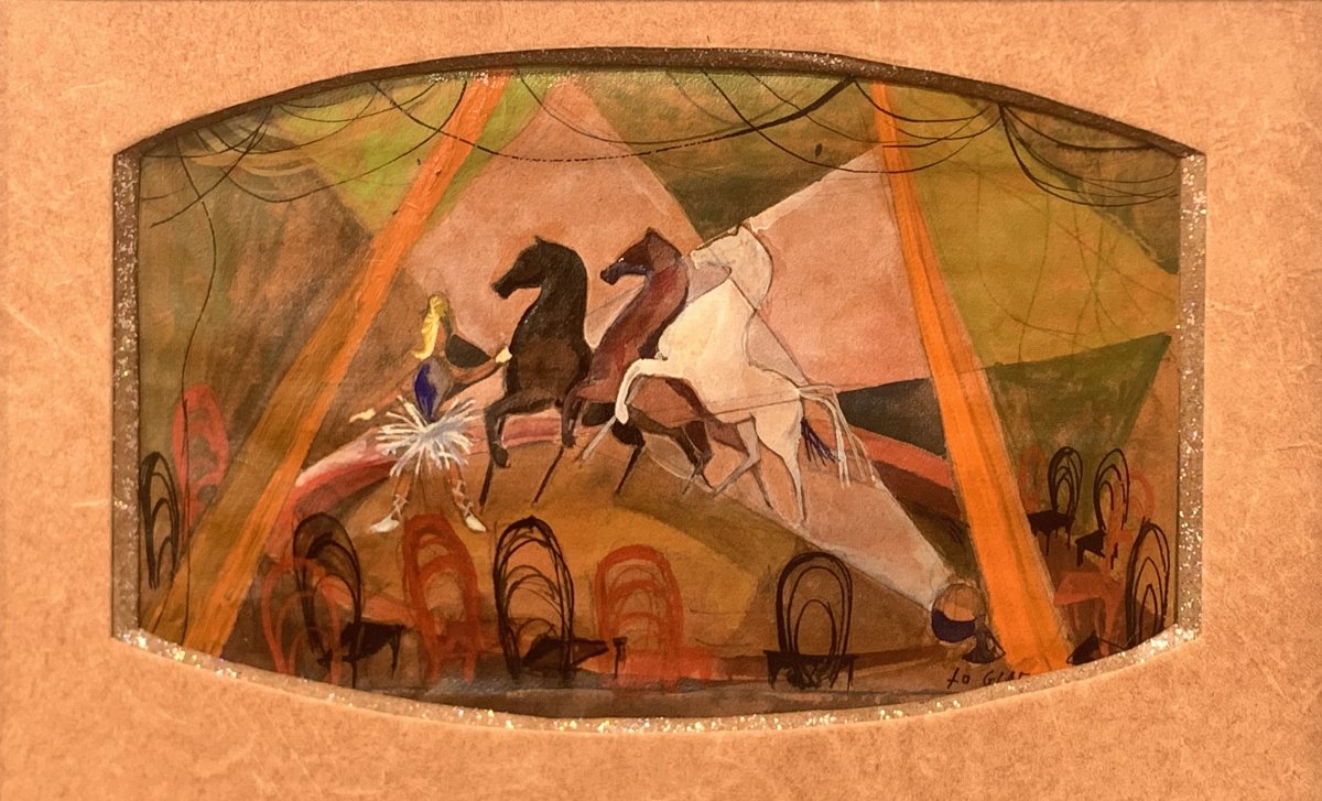 Autore ignoto - Cavalli al circo-photo-2