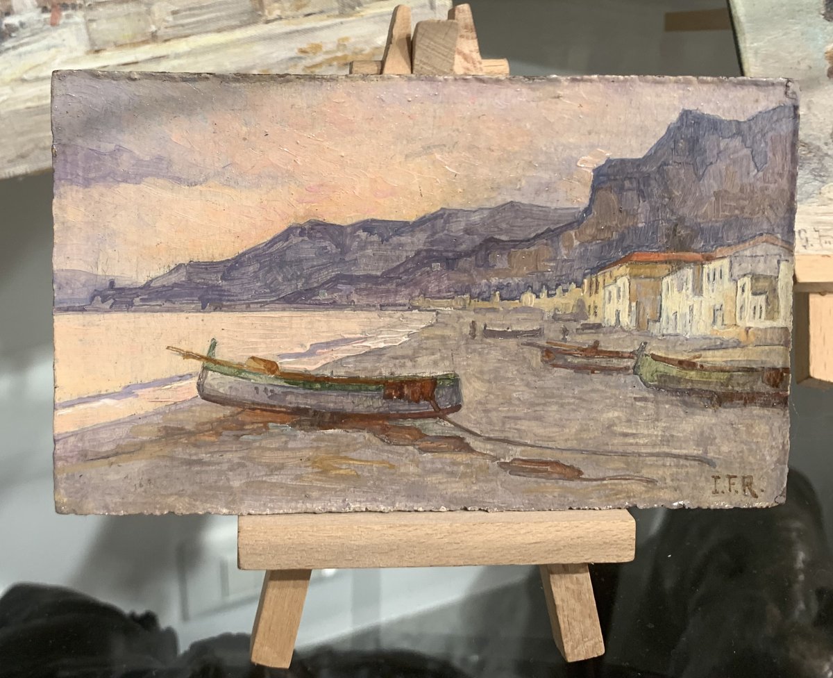 Irma Fontana Rossaro - La spiaggia di Varigotti, savona