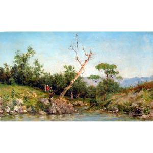 FRANCESCO SAVERIO TORCIA - Lavandaie al fiiume