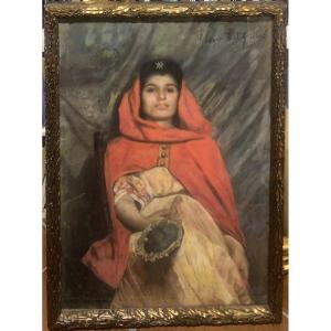 GIORGIO CAPRANICA DEL GRILLO - Signora con mantella rossa
