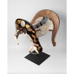 Japanese Lacquer Kura (japanese Saddle) Edo Period