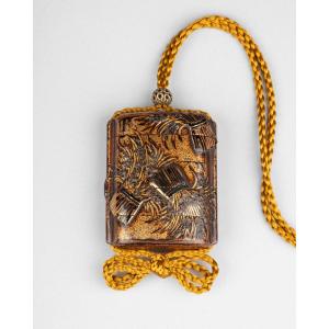 Four-cases Inro, Sheaves Of Rice. Louis Gonse Collection. Japan, Edo Period, 17th Century