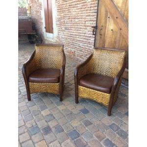 Pair Of Armchairs Art Deco Modernist Style