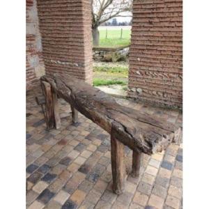 Etabli En Chêne Brut Du 19eme