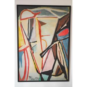 Bram Van Velde Original Lithograph Signed Brush 1974