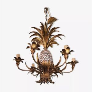Pineapple Chandelier - Hans Kögl 1970 - Hollywood Regency