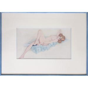 Léo Fontan (1884-1965) Watercolor And Gouache On Paper Signed 