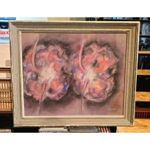 Pastel By Pierre Bosco (1909-1993) - "french Cancan Dancers"