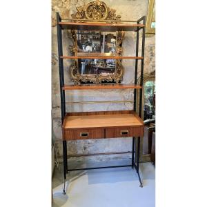 Vintage Italian Bookcase - Desk From The 1960s/70s