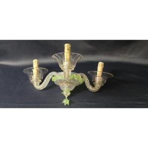 Murano Blown Glass Wall Light – 3 Arms
