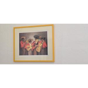 Louis Toffoli (1907 - 1999) Lithograph The Mariachis - Mexican Melody; Ea Signed 1986