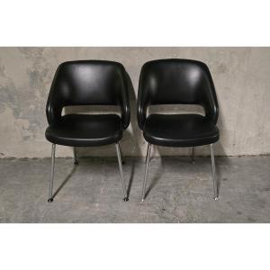 Set Of 2 Deauville Chairs Designed By Marc And Pierre Simon For Airborne 1960