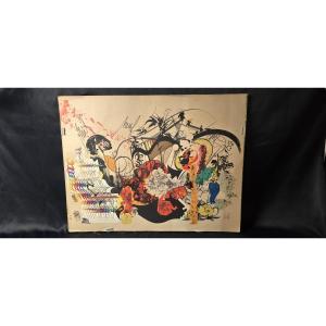Raymond Moretti (1931-2005) - Signed And Numbered Lithograph "the Musicians" 1974
