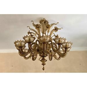 Murano Glass Chandelier – 12 Lights – Early 20th Century