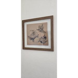 Louis Toffoli (1907 - 1999) Drawing On Paper, Recto And Verso