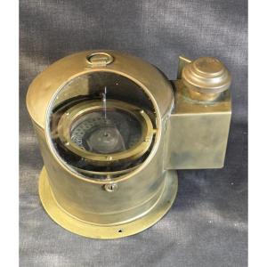 Marine Navigation Compass On A Stand (course Compass) By Kelvin Hughes, Mid-20th Century