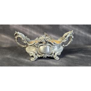 Louis XV Style Silver-plated Metal Jardinière, Early 20th Century Work