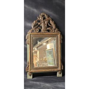 Louis XVI Style Carved Wooden Trumeau Mirror – 18th Century