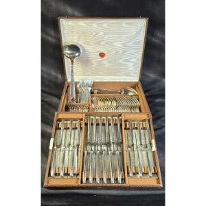 Antique Soh Silver-plated Household Set With Box - Art Deco Decor
