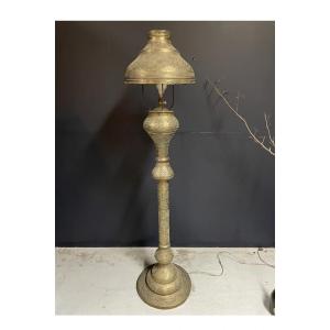 Arabic Floor Lamp Lamp Base Islamic Art Bronze Syria Persia Türkiye Arabic