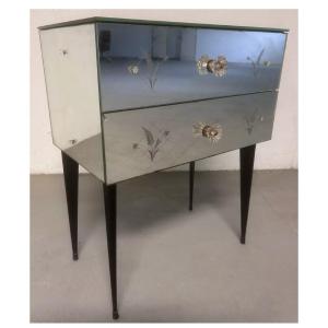 Venice Murano Glass Dresser Mirror Art Deco Design Vintage Bedroom