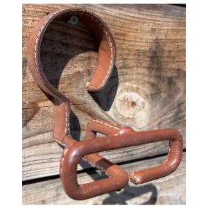 Jacques Adnet Coat Hook Leather Stitching Art Deco Design