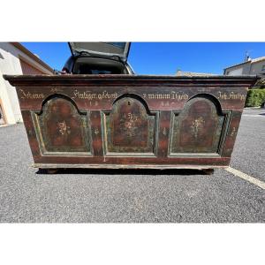 Wedding Chest Swiss German Canton Of Bern XIXth Bauernmallei Truhe