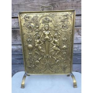 Antique Napoleon III 19th Century Fire Screen/fireplace Screen 