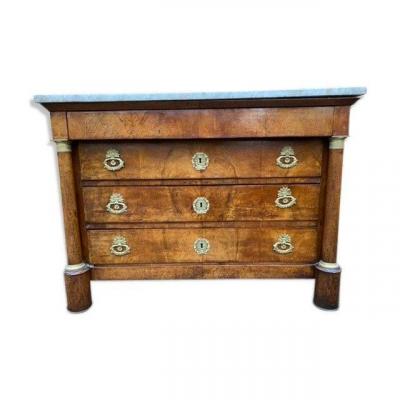 Commode Detached Column Empire XIXth