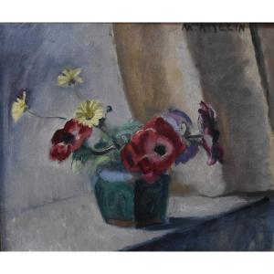 Maurice Asselin (1882-1947) Les Anémones, Oil On Canvas Signed