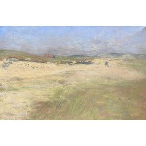 Siebe Johannes Ten Cate (1858-1908) A Dune Landscape, Signed Pastel