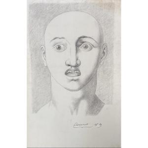 18th Century French School, Astonishment As A Form Of Expression, Drawing