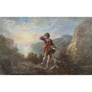Romantic School Of The 19th Century, The Painter's Inspiration, Oil On Canvas