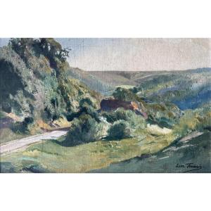 Léon Frédéric (1856-1940) A Summer Landscape, Oil On Canvas Signed