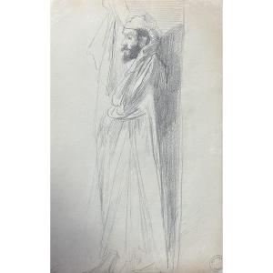 Jean-pierre Laurens (1875-1932) The Tragedian, Pencil On Paper