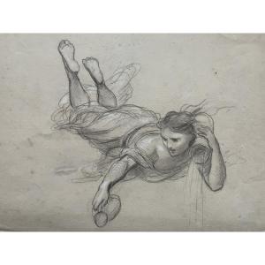 Attributed To Georges Antoine Rochegrosse (1859-1938) Woman Pouring Water, Drawing