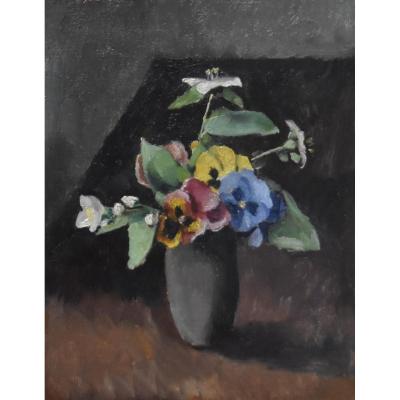 Maurice Asselin (1882-1947) A Bouquet Of Flowers In A Vase, 1942, Oil On Canvas