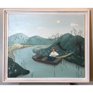 Naive Painting By The Painter Marie Harlé.