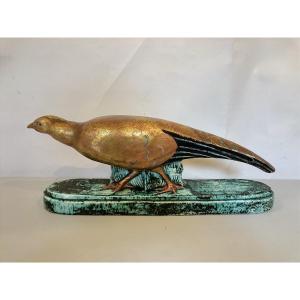 Ceramic Pheasant By The Artist Lamourdedieu. 