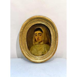 An 18th-century Painting With A Young Monk. 