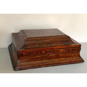 An 18th Century Period Marquetry Wig Box.