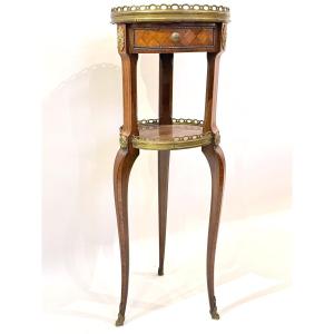 Louis XVI Style Marquetry Gueridon Table From The Napoleon III Period 