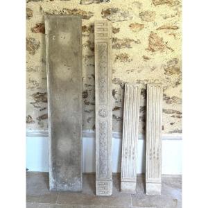 Louis XVI Period Mantel In Natural Stone.