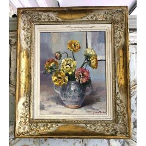 Peony Painting From The Painter Gaston André.