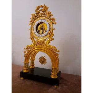 Arch Clock Gilt Bronze Directoire Period Empire XVIII Early XIXth Century