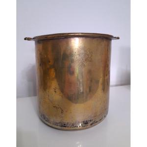 Silver-plated Bronze Cooler Heraldic Coat Of Arms Blazon XVIII 18th Century Period