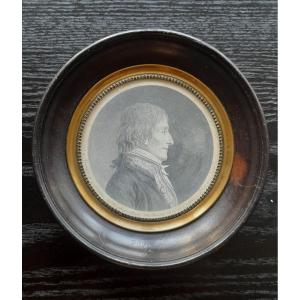 Miniature Physionothrace By Chretien End Of The 18th Century Engraving