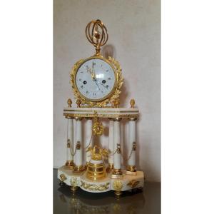 Neoclassical Portico Clock With Calendar Complications, Louis XVI Period, 16th Century, 18th Century